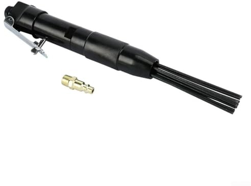 Escalador neumático de aguja de aire, herramienta de limpieza de eliminación de óxido de aguja de aire con entrada de aire de 1/4 pulgadas para eliminación de escoria de soldadura de pintura de óxido