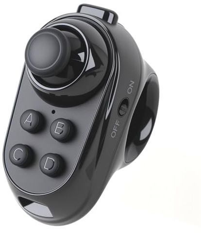 LICAEVEY Controller Bluetooth VR, Gamepad Ad Anello Wireless con Otturatore Selfie e Rotazione Pagine, Compatibile con più Dispositivi con Occhiali VR, Telefono, Tablet PC