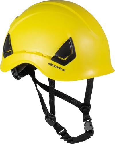 Cofra Ikonir Vent (gelb), belüfteter ABS-Schutzhelm für die Industrie, bequem, Größe verstellbar, CAT. II
