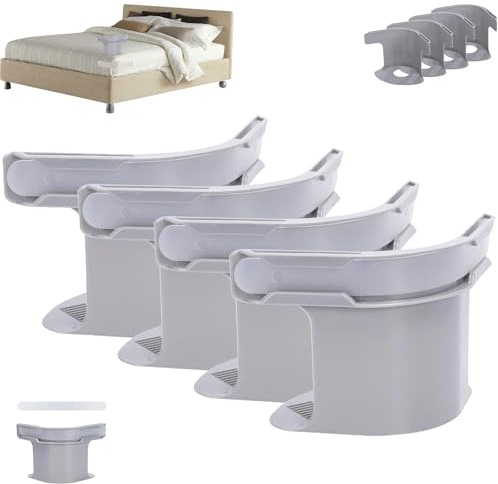 Nuoyiman 4 Stück Bettlakenspanner, abnehmbare Eckhalterungen für Spannbettlaken, Bettlaken Spanner Halter für Bettwäsche, Spannbettlaken Halter für Bettwäsche, Fit Any Bed
