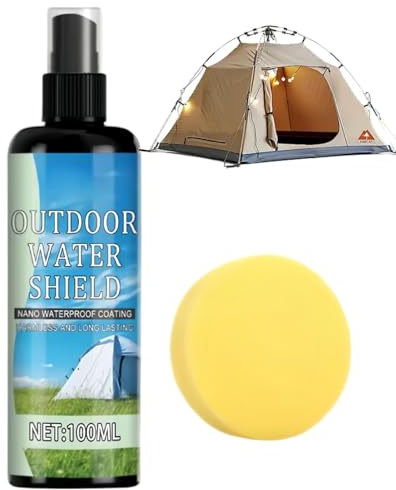 100ml Waterproofing Spray,Fabric & Tent Waterproof Spray for Jackets,Robust Sun and Water Protection for Outdoor Use,Long Lasting Waterproofing Wash,UV Protective Waterproofing Liquid,with Towel