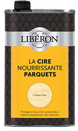 Libéron Cire Nourrissante Parquet Chêne Clair 1L | Protège et nourrit en profondeur, Patine durablement, Ne colle pas