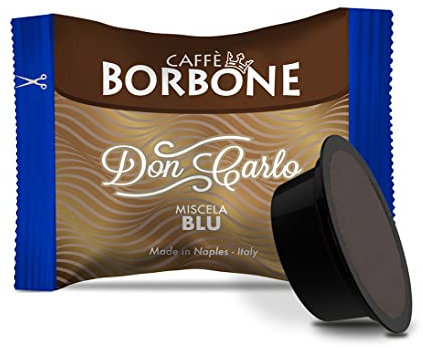 Caffè Borbone Don Carlo, Miscela Blu - 100 Capsule - Compatibili con le Macchine ad uso domestico Lavazza* A Modo Mio*