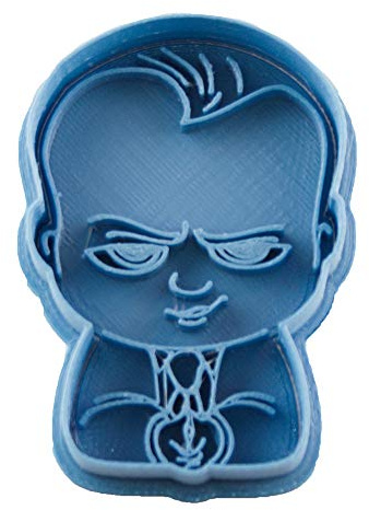 Cuticuter El Bebe Jefazo Cortador de Galletas, Plástico, Azul, 8x7x1.5 cm