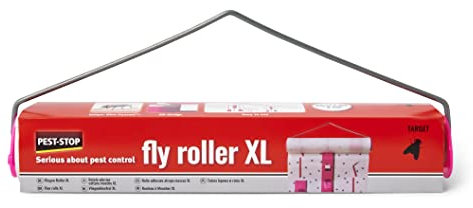 Fliegenrolle von Pest Stop – fängt Fliegen, Mücken, Motten und andere Fluginsekten – lang anhaltender Kleber – bis zu 8 Wochen wirksam –einfach anzuwenden - XL, Rot