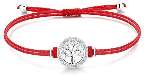 Jrêveinfini Lebensbaum Armband Silber 925 Damen Mädchen, Personalisierte Geschenke für Frauen Mama Mädchen mit Geschenkbox, Verstellbar 14+9 cm