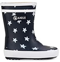 Aigle Baby Flac, unisex gummistövlar, Marinblå stjärna, 23 EU