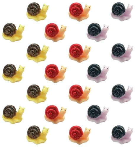 21 Piezas Mini Estatua De Caracol Adornos Equipo Estatuas Figuras De Arte Miniatura Animales Decoración Adorno De Caracol Microescena Caracol Pequeño Resina Caracoles