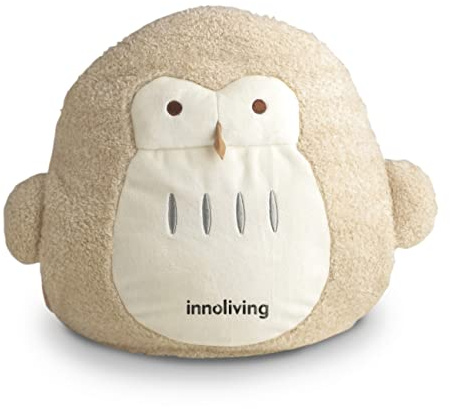 Innoliving Peluche Gufo Riscaldabile INN-768G, Cuscino Termico a forma di Gufo, Scaldino Elettrico Scaldamani e Piedi, Senza Acqua