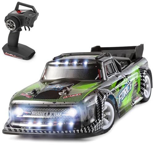 Goolsky RC Drift Auto - 1/28 Ferngesteuertes Auto Drift Car 2,4 GHz, 30 km/h, 4WD, LED Licht, Bürstenmotor, RTR Mit Metallgehäuse - RC Auto Geschenk