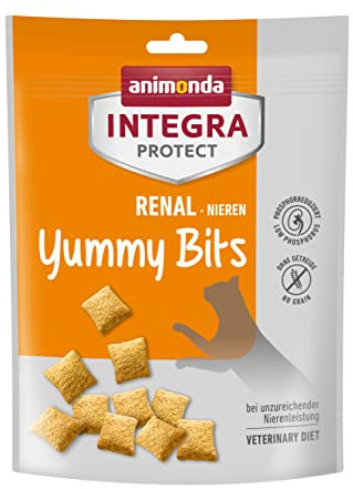 animonda INTEGRA PROTECT RENAL Yummy Bits (6 x120g), getreidefreier Katzensnack, Katzenleckerlies ohne Zucker bei Niereninsuffizienz vom Tierarzt empfohlen