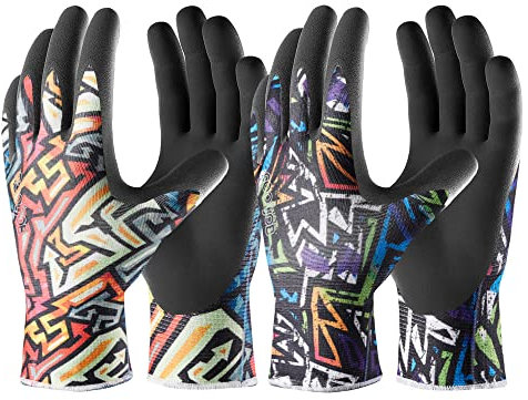 COOLJOB 2 Paar Gartenhandschuhe für Herren/Damen, Arbeitshandschuhe mit Nitril Beschichtung, ölresistent und atmungsaktiv, Touchscreen montagehandschuhe für Mechanik und Werkstatt (Größe 7/S)