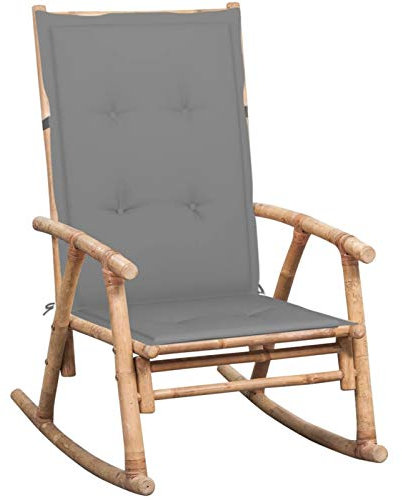 SHUJING Schaukelstuhl mit Auflagen, Schaukelsessel, Sessel Wohnzimmer, Stillsessel, Schwingsessel, Ohrensessel, Tv Sessel, Rocking Chair, Relaxsessel, Bambus