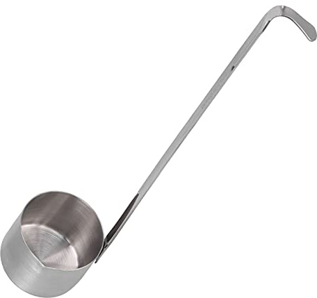 Stainless Steel Ladle, Wine Ladles Metal Soup Ladle with Long Handles Stainless Steel Wine Measuring Spoon Canning Ladle Oil Soup Spoon for Stirring Liquid((125ML)