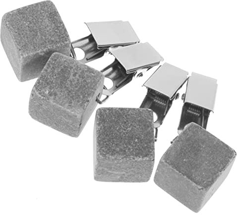 CIYODO 4stücke Tischdeckengewichte Mit Metallclip Einfach Anzubringende Tischdeckenklammer Für Outdoor-verwendung Aus Naturstein Vielseitig Einsetzbar Für Zuhause Partys Und Picknicks
