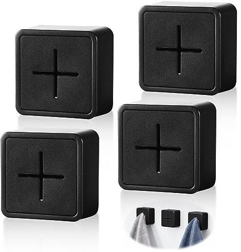 4 Stück Geschirrtuchhalter Selbstklebend Geschirrtuchhalter Ohne Bohren Handtuchhaken Türhandtuchhalter Selbstklebend Handtuchhalter Küche Handtuchclip ABS Handtuchklemme für Badezimmer Küche und Haus