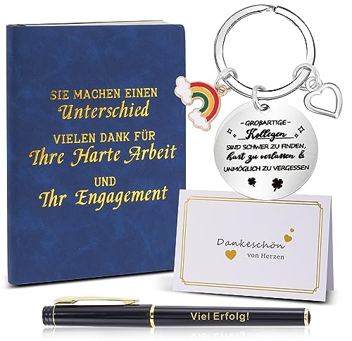 Abschiedsgeschenk Mit Danke Schlüsselanhänger, Glücksbringer Stift, Abschiedskarte, Geschenke Für Lieblingskollegin, Ruhestand Jobwechsel