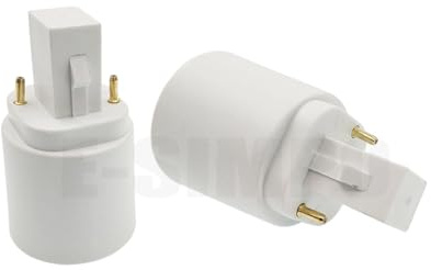 WAHRE 2pcs 2-Pin G24d to E26 E27 Adapter 2P CFL Led Bombillas G24 to Screw Light Socket Bulb Base Lampholder Converter Adapter