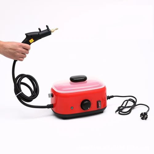 Pulitore a vapore da 2500 W, cappa aspirante per pulizia ad alta pressione e alta temperatura, adatto per condizionatori da cucina, pulizia di auto ed elettrodomestici,Red