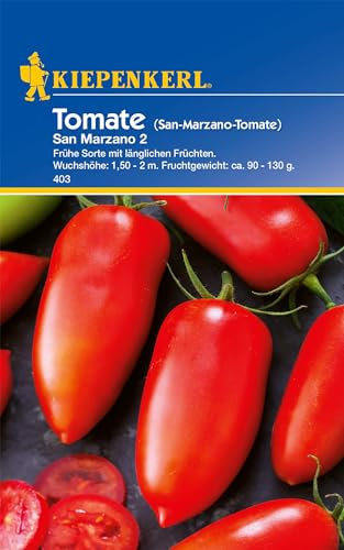 Kiepenkerl San-Marzano-Tomatensamen San Marzano 2 - Traditionelle Italienische Fleischtomate, Langlebige Gemüsesamen für Aromatische Salattomaten und Robuste Gemüseernte