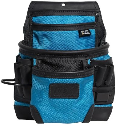 OX Tools Ultimative Tasche mit 10 Taschen aus Leder und Nylon, genarbtes Leder und Kevlar®-Verstärkungen