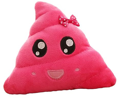 Toyvian Jouet en Peluche Coussin en Peluche Doux Oreiller en Coussin en Caca Rose