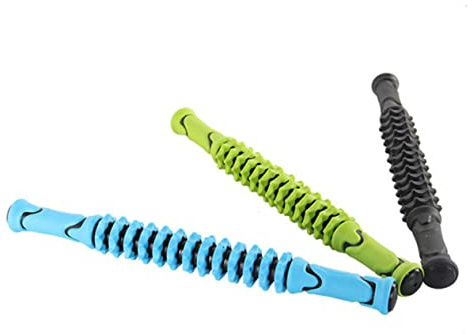 FRCOLOR Muskelmassagestab in Blau mit Kunststoff Zahnradrolle für Ganzkörpermassage und Tiefe Gewebemassage Yoga Entspannungsstab aus Pp und Tpr für Yoga Übungen