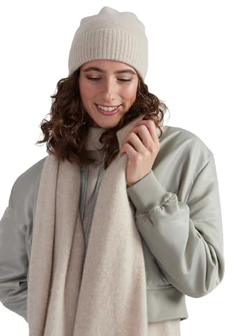 Style & Republic Kaschmir Sport Mütze-Beanie Damen aus 100% Cashmere - Dein kuscheliger Premium Beanie für stilvolle Herbst- & Winter-Momente, One-Size/Einheitsgröße