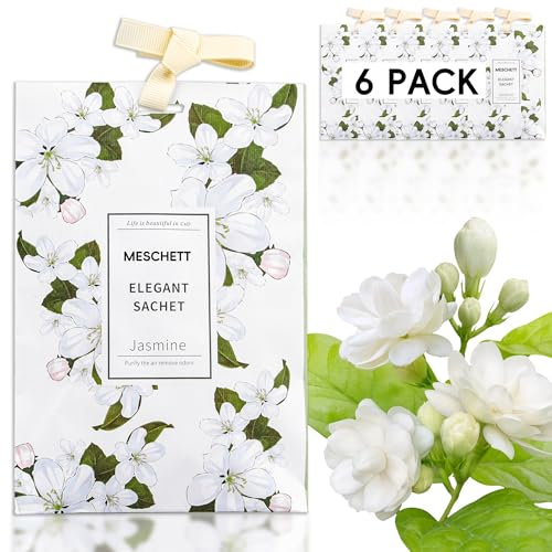 Scented Sachet for Drawers and Closets, Long-Lasting Air Freshener Sachets Bags, Hanging Potpourri Bags with Fragrances for House Room, Wardrobe and Car, Home Fragrance Products, Jasmine