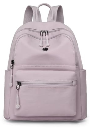 YUESITE Damen Rucksack Wasserdichte Nylon Casual Schultasche Daypack Leichtgewicht Reiserucksack Minirucksack Elegant,leichte Rucksackhandtasche zum Alltag Reise Schule Freizeit Einkaufen TaroPurple
