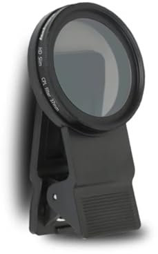 LZHSWM Filtre d'objectif de téléphone Portable 37mm 52mm adapté aux Smartphones ND Filtre Variable ND2-400 avec Filtre ND à Clipser(37mm,MCCPL and Clip)