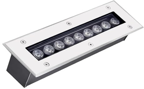9W Outdoor LED Landscape Lights - Waterproof IP65 Rectangle Ground Lights for Garden Driveway & Patio - Stainless Steel Spot Lights for Step Illumination & Landscape Lighting