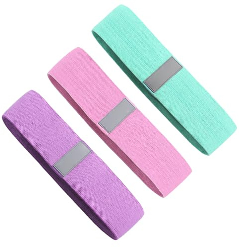 Lot de 3 bandes de résistance pour exercices de fitness, squats, pilates, renforcement musculaire, haute élasticité