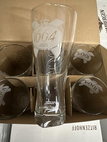 Générique Lot 6 verres bière 1664 33 cl, neuf modèle signé Jerome hatt
