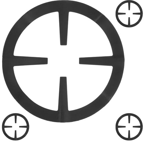 jojofuny Lot de 4 Supports Réducteurs pour Brûleurs à Gaz en Acier Inoxydable Antirouille Compatibles pour Cafetières Italiennes Diffuseur de Chaleur Uniforme Support de Casserole Noir
