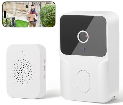 Eirolace Videoportero inalámbrico 1080p con WiFi y aplicación, Timbre Inalámbrico con Cámara, Timbre Exterior con vídeo, Resistente al Agua IP65, Audio de 2 Vías, visión Nocturna, Solo WiFi 2.4G