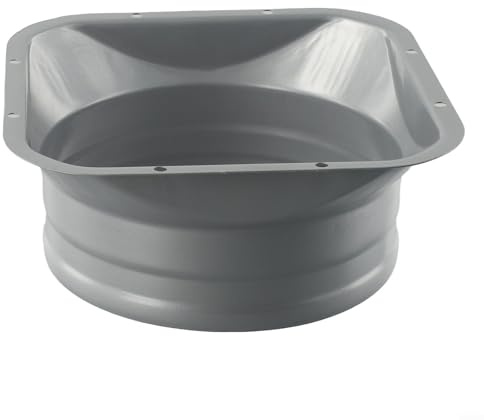 Conector de brida de tubo de metal galvanizado de 410 pulgadas para manguera de ventilación de aire, anti y resistente al calor con agujeros de tornillo para un fácil montaje en pared (150 mm)