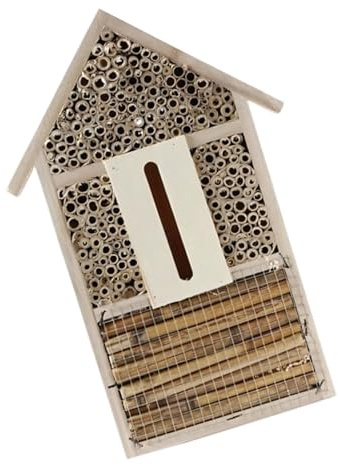 Navna Handcrafts - Casa de refugio de madera con panel de visualización fácil y diseño de múltiples compartimentos para jardín, patio, jardín, hotel