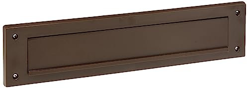 STORMGUARD Brown 06SR0160000B Internal PVC Letter Box Brush Cover with Flap, External-335mm x 75mm (Internal-279mm x45mm)