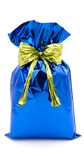 IItalpak Bolsas de Regalo, Sobres Regalo Mezalizado, Azul, 50 Piezas, 25x40cm