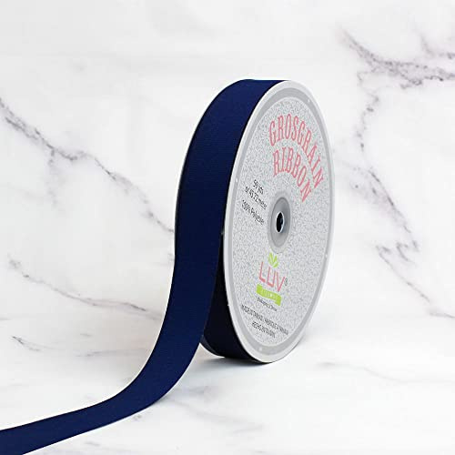 Creative Ideas 7/8-Inch Solid Grosgrain Ribbon, 50-Yard, Navy Blue