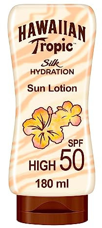 Hawaiian Tropic Silk Hydration Protective Sun Lotion Sonnencreme LSF 50, 180 ml, 1 St,red