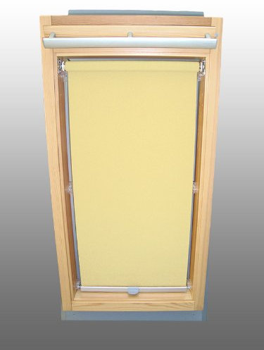 Abdunkelungsrollo Rollo für Velux DKL/DKU/RHL/RHU-EP GGU,GPU,GHU,GTU 308 hellgelb-creme