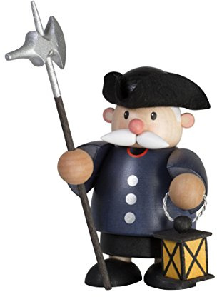 KWO Incense Smoking Figurine, Night Watchman, 10 cm, Wood, Multicolour, One Size