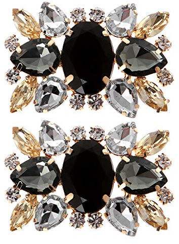VAILANG 2 piezas Rhinestone Wedding Nupcial Clips para zapatos Accesorio Decoración DIY Estilo vintage Clips para zapatos