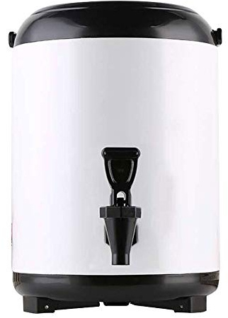 Barril Aislado Hervidor Bebidas Calientes, 8L/10L, Cubo de Termo Barril de Té con Leche, Doméstico y Comercial de Doble Capa, Mantener Caliente y Frío, 304 Acero Inoxidable