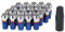 Tuercas de rueda M12x1.5 con llave de vaso de alta dureza 20 piezas de repuesto de tuercas de rueda para Ford Focus(Azul tostado)