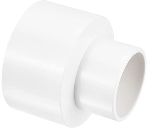 PATIKIL PVC Reducer Pipe Fitting 63mm to 40mm ID, Straight Coupling Adapter Connector, White