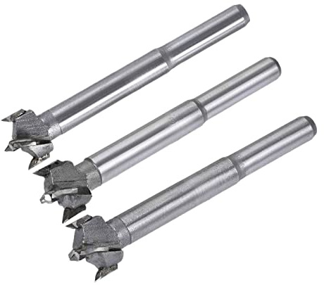 TA-VIGOR Forstner Drill Bit 14mm 15mm 16mm Dia., Carbide Alloy Steel Wood Hole Saw Auger Opener for Woodworking Hinge Hole Drilling Boring Bit Cutter(3in1 Set)