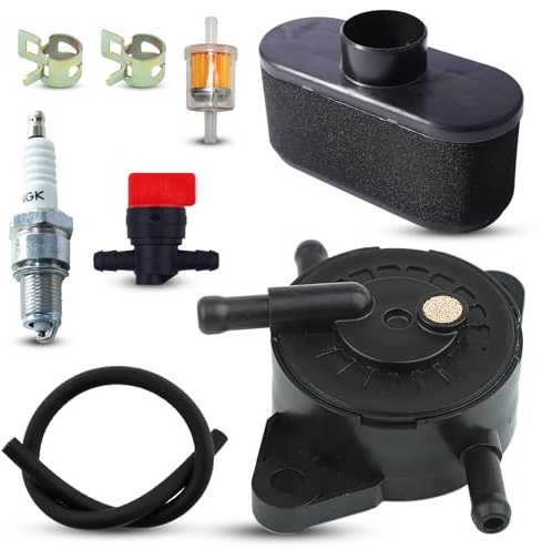 Haishine FR691V Luftfilter Set für Kawasaki FR651V FR730V FS481V FS541V FS600V FS730V Motor Rasenmäher Traktor mit Zündkerze, Kraftstoffpumpe, Ölfilter, Kraftstoffschlauch